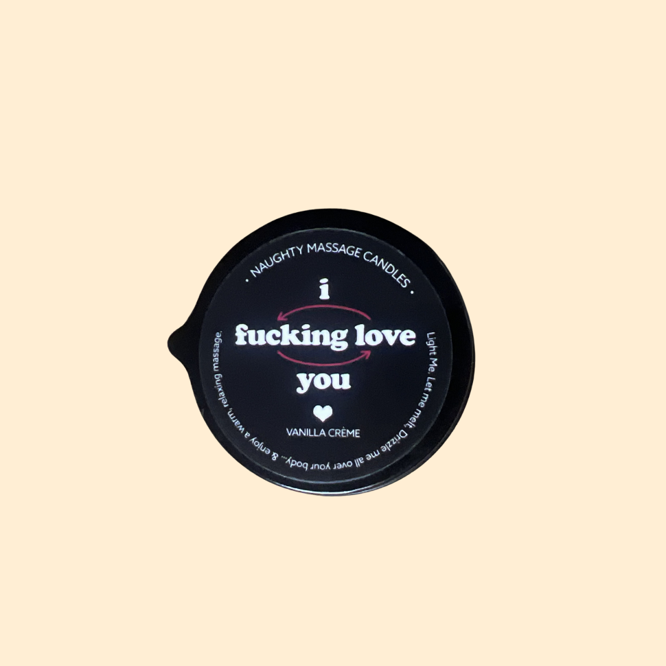 I F*cking Love You - Naughty Mini Massage Candle In Pour Spout Tin