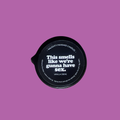 Label on black lid