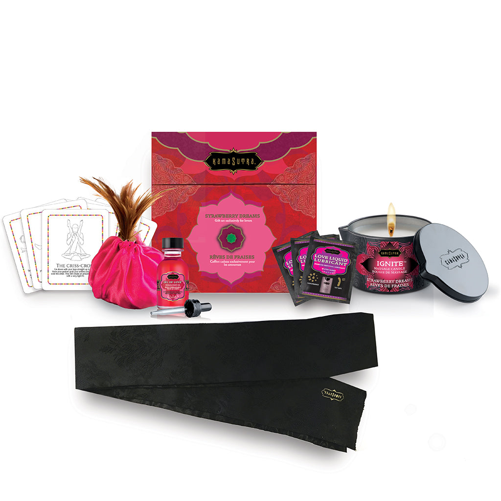 Photo of  The Kama Sutra Company - Treasure Trove Romantic Playset strawberry dreams with candle, oil, playcards, and gift box
