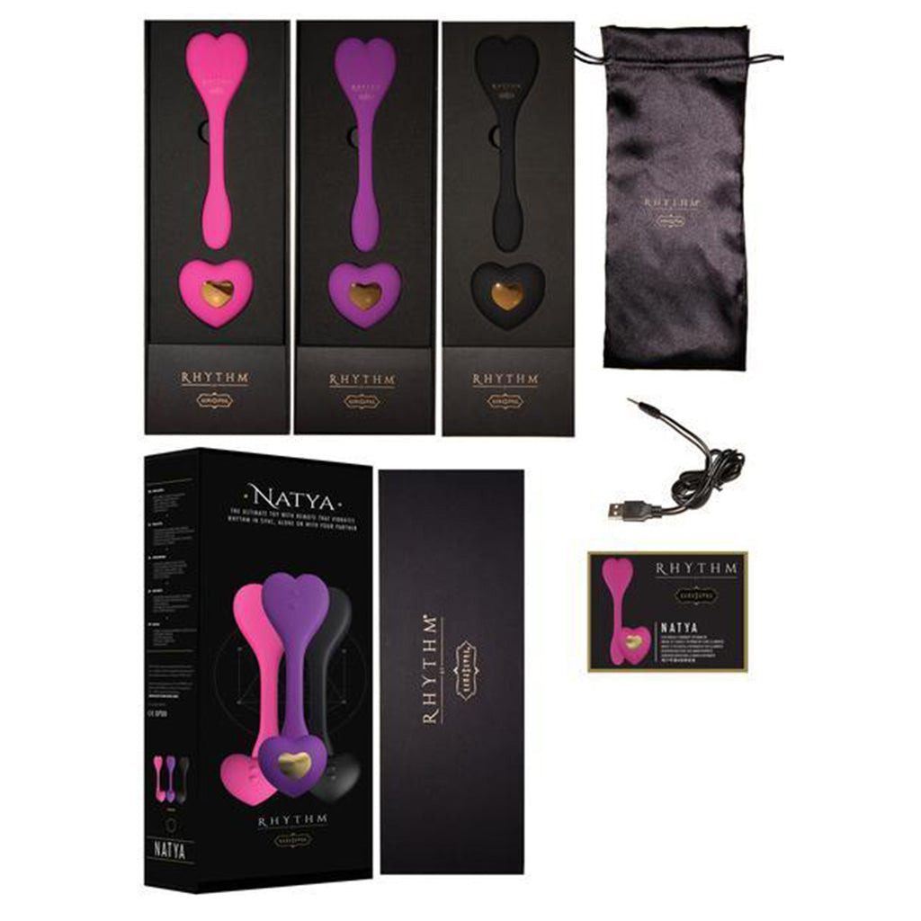 Natya packaging in pink, black and purple - The Kama Sutra Company