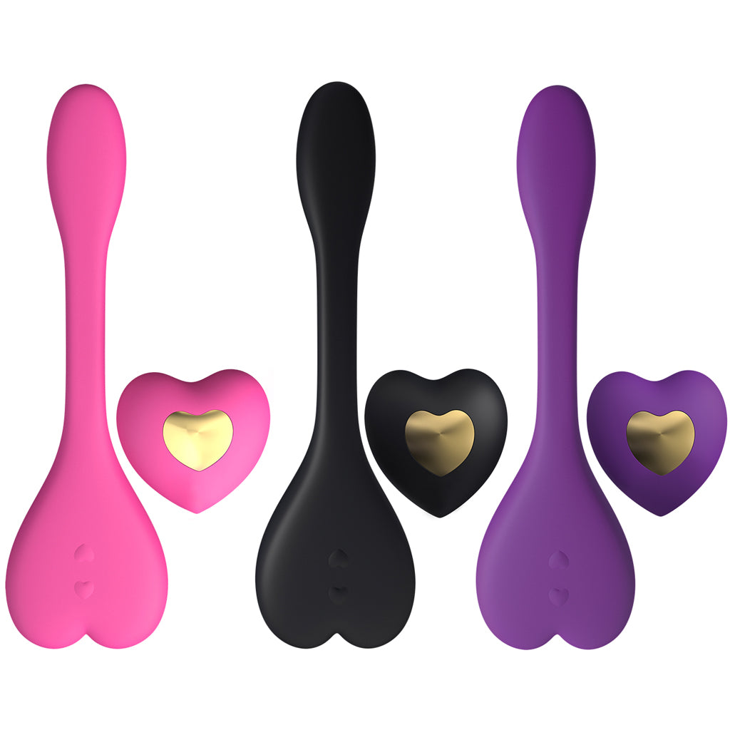 Shows Natya couples toy in pink, black and purple - The Kama Sutra Company