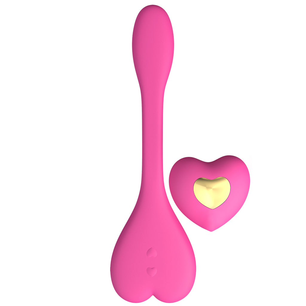 Natya  couples toy in pink color. heart shaped remote and flexible toy - The Kama Sutra 