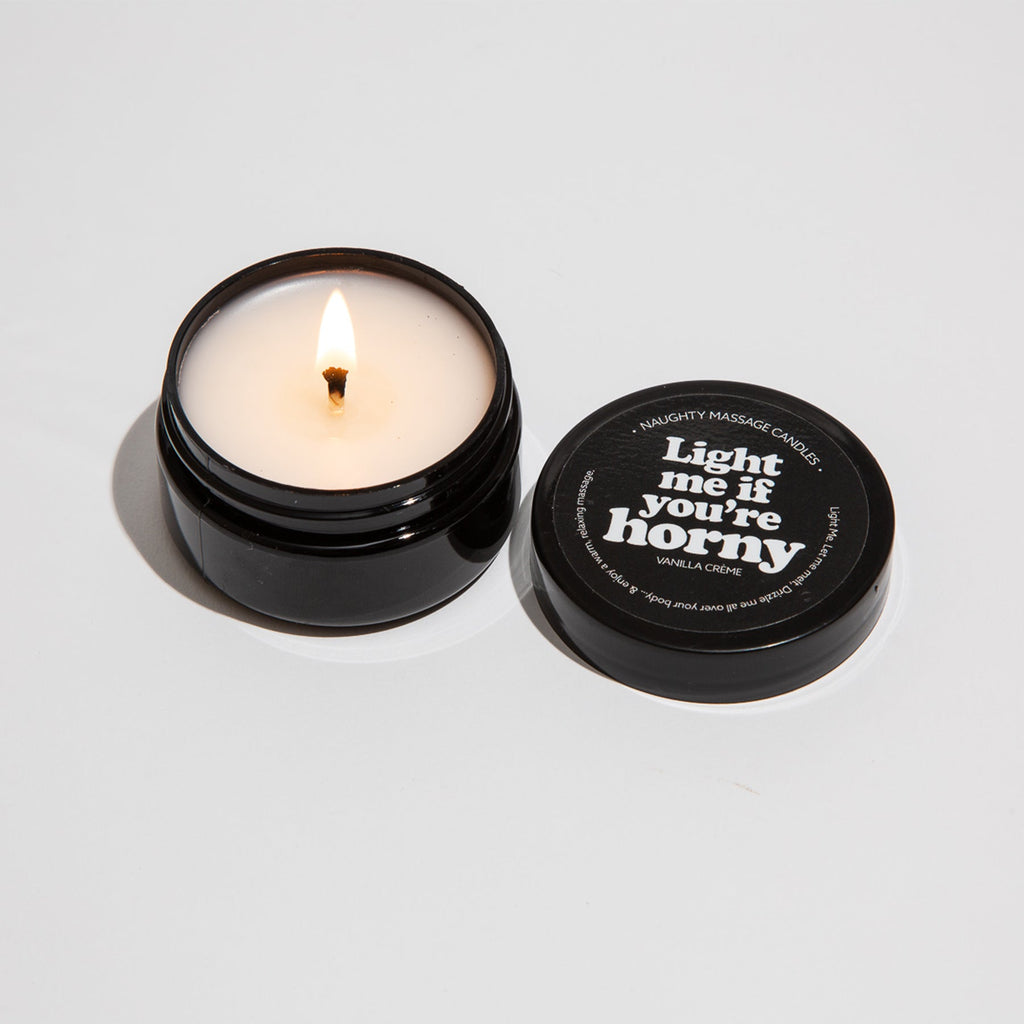 Light Me If You're Horny - Naughty Mini Massage Candle - KS Company