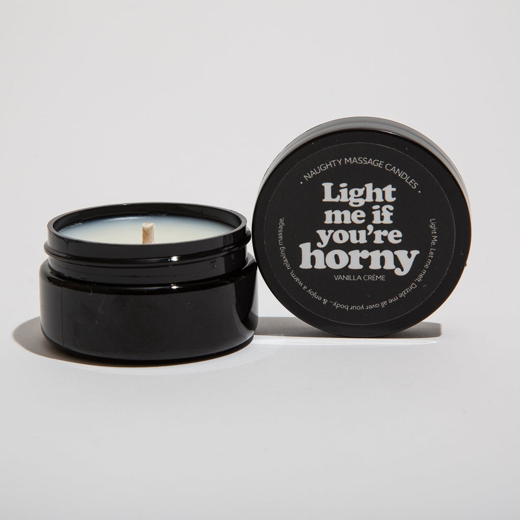 Light Me If You're Horny - Naughty Mini Massage Candle - KS Company