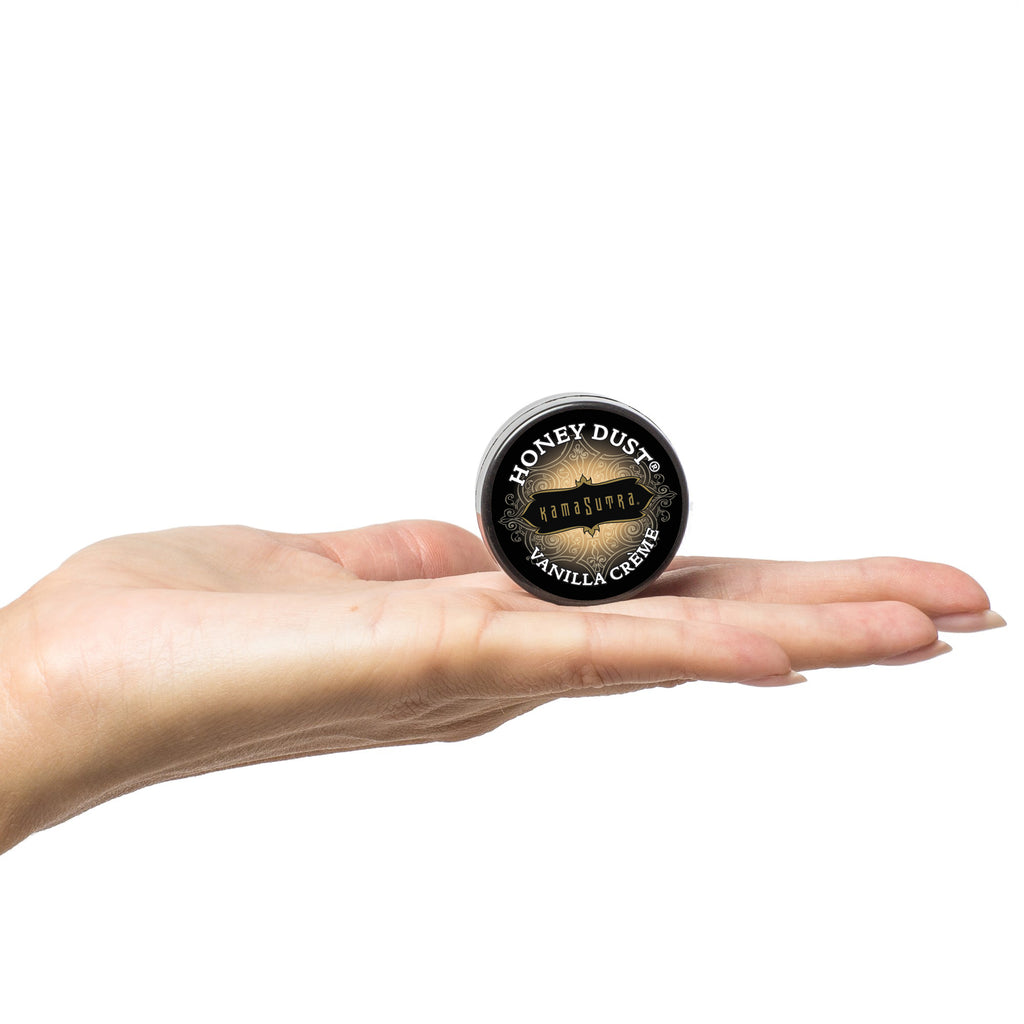 photo of  honey dust vanilla creme in models hand