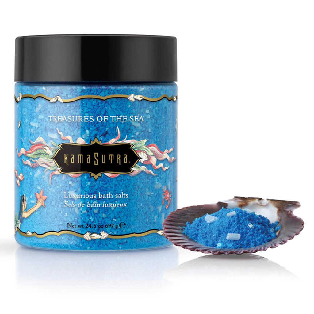 Treasures of the Sea Bath Salts with sea shell scoop